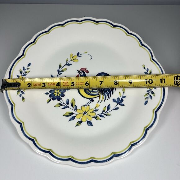 Vintage Nikko Japan Rooster Early Bird 11 1/4" Serving Plate Platter - Picture 7 of 7